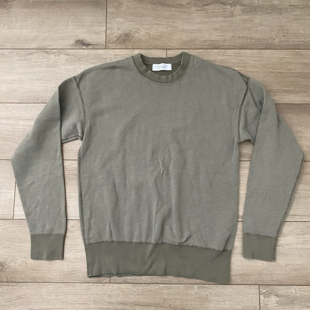 John Elliott Sweater Mens 1 Small Pullover Sweatshirt‎ Green Made in Los Angeles